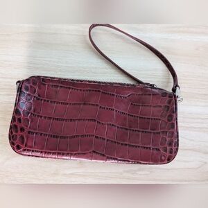 Leather Ann Taylor Red Clutch